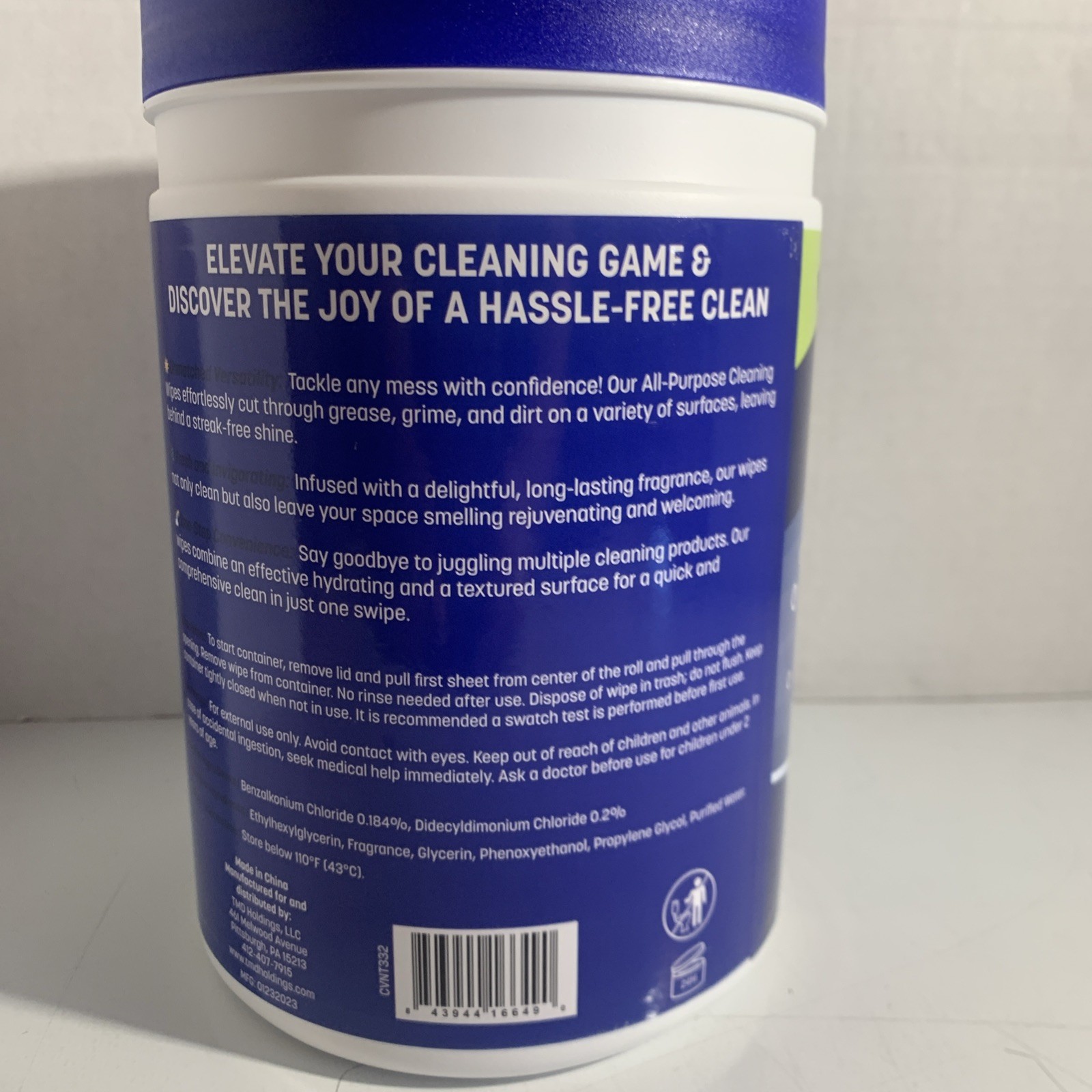 New Routine Cleans Industrial Multipurpose Cleaning Wipes Lemon Scented-160pc