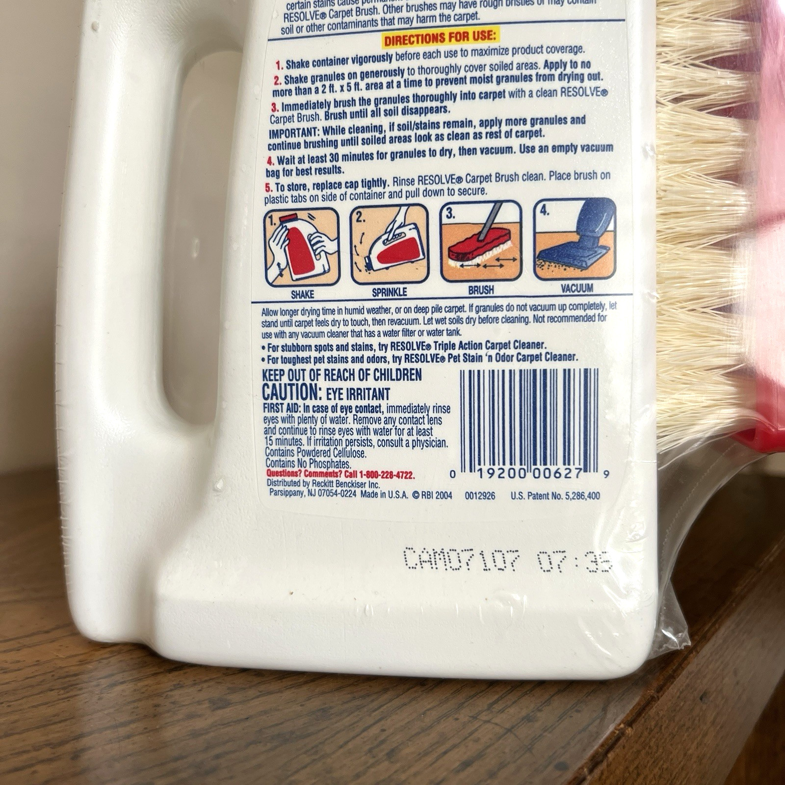 Resolve Carpet Cleaner Cleaning Brush Vintage Granules Discontinued High Traffic