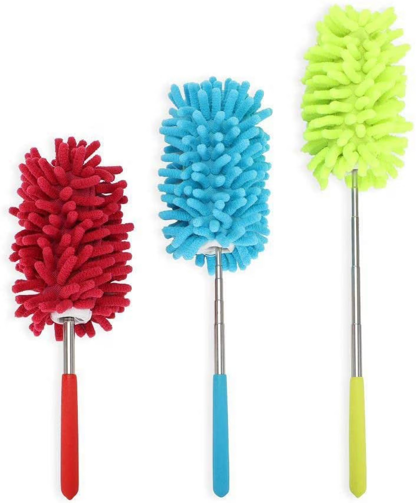 PrettyDate Microfiber Extendable Hand Dusters Washable Dusting Brush with Telesc