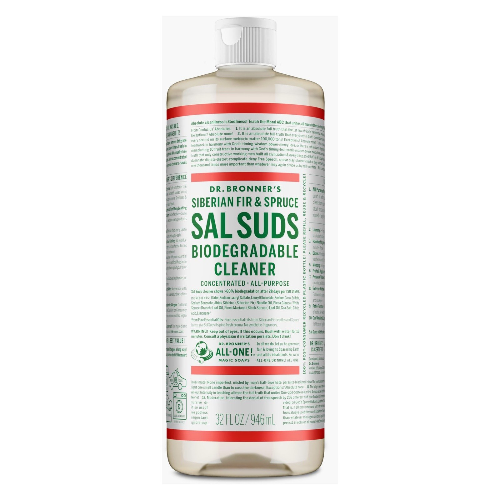Dr. Bronner’s Sal Suds Biodegradable Cleaner 1 Gallon Fir & Spruce