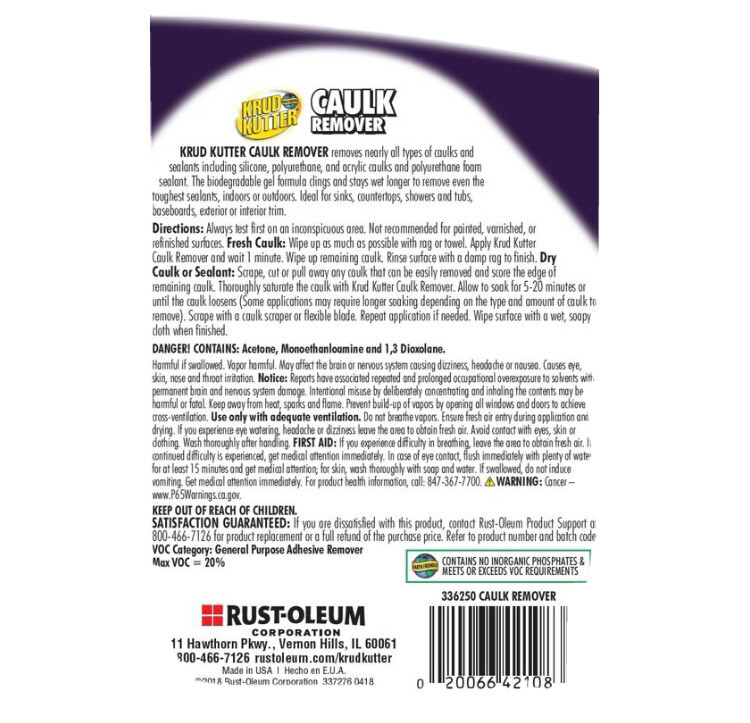 Krud Kutter Caulk Remover Spray, 24 Fl.Oz. Remove Silicon, Latex & Foam Sealant