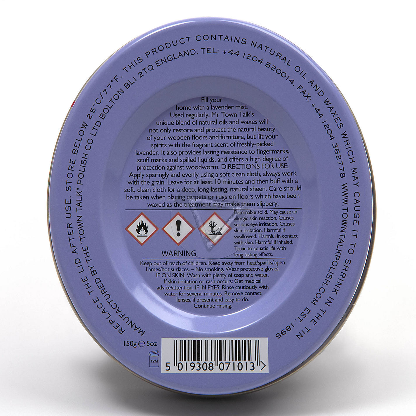 Town Talk Lavender Furniture Wax – 5oz Tin