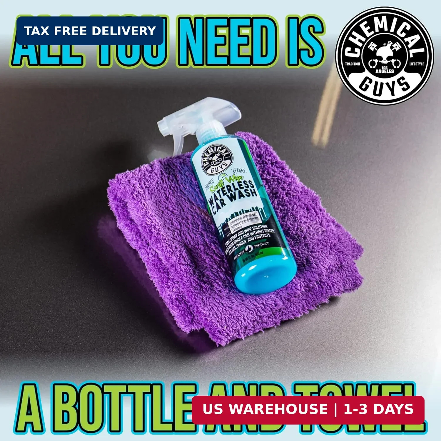 Chemical Guys, Swift Wipe Waterless Car Wash Spray, High Lubrication, 16 oz | Sp
