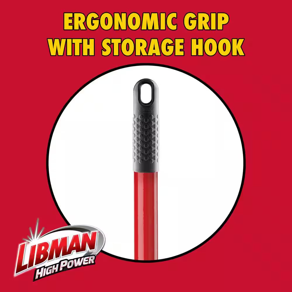 13.5 In. High Power Extra-Large Heavy-Duty Floor Scrub Brush with Steel Handle