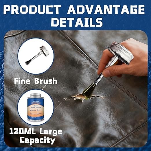 Adhesive,120ML Repair Glue Cement,Super Glue with Brush for Purses,Sofas,Furnitu