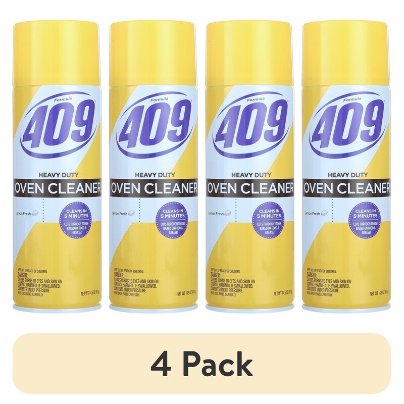 Heavy Duty Oven Cleaner Lemon Scent Powerful Grease Remover 4 Pack 14.5oz New