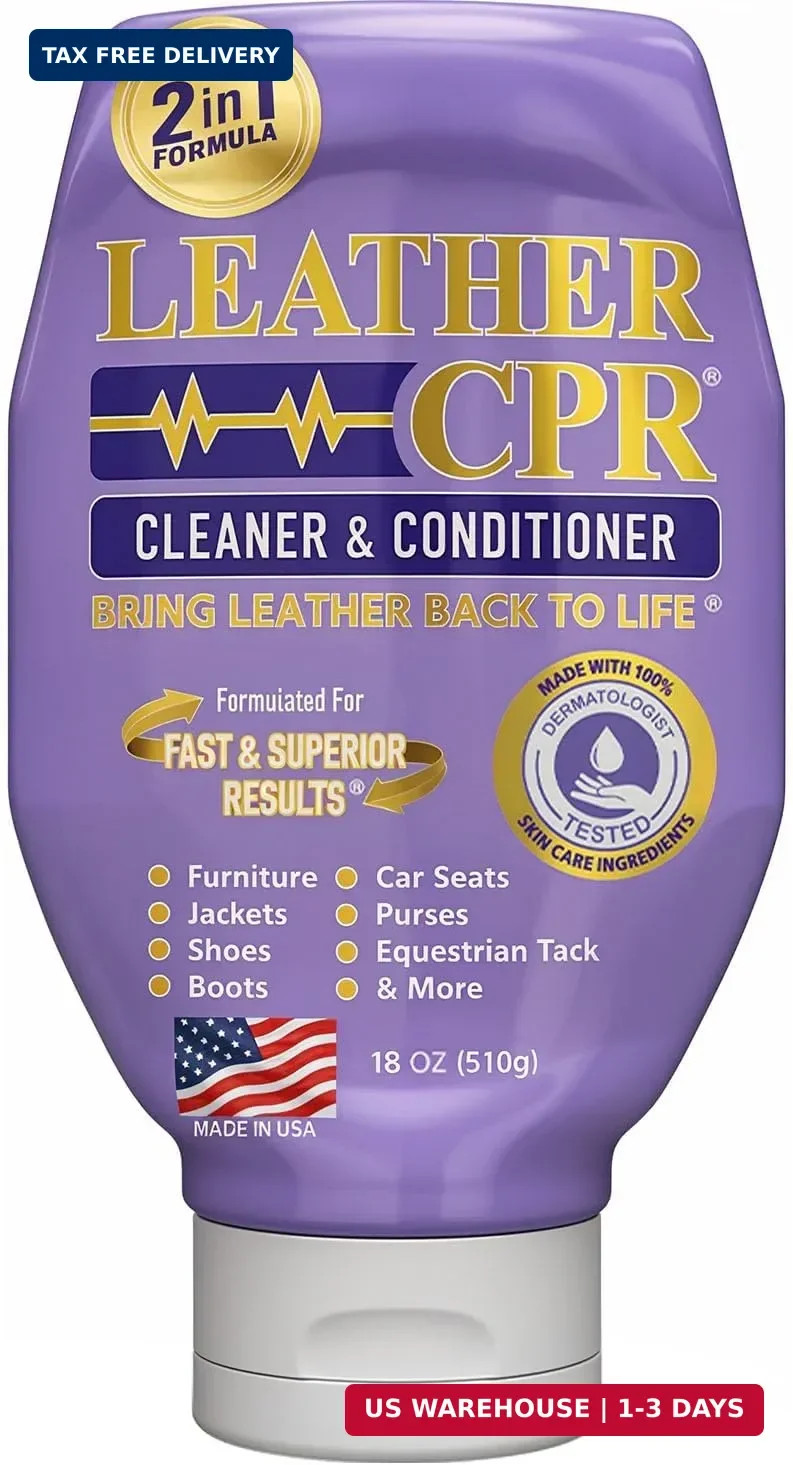 Leather CPR Cleaner and Conditioner 18oz. Bring Leather Back To Life on Furnitur