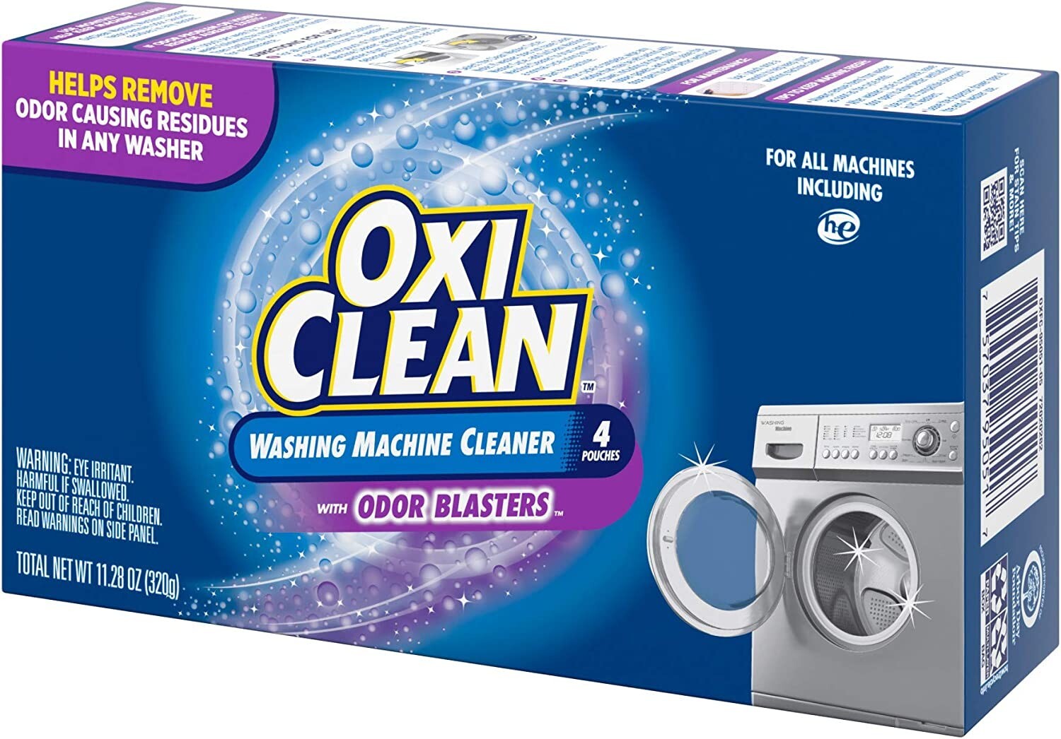 OxiClean Washing Machine Cleaner W/ Odor Blasters All Machines Cleaner, 4 Count