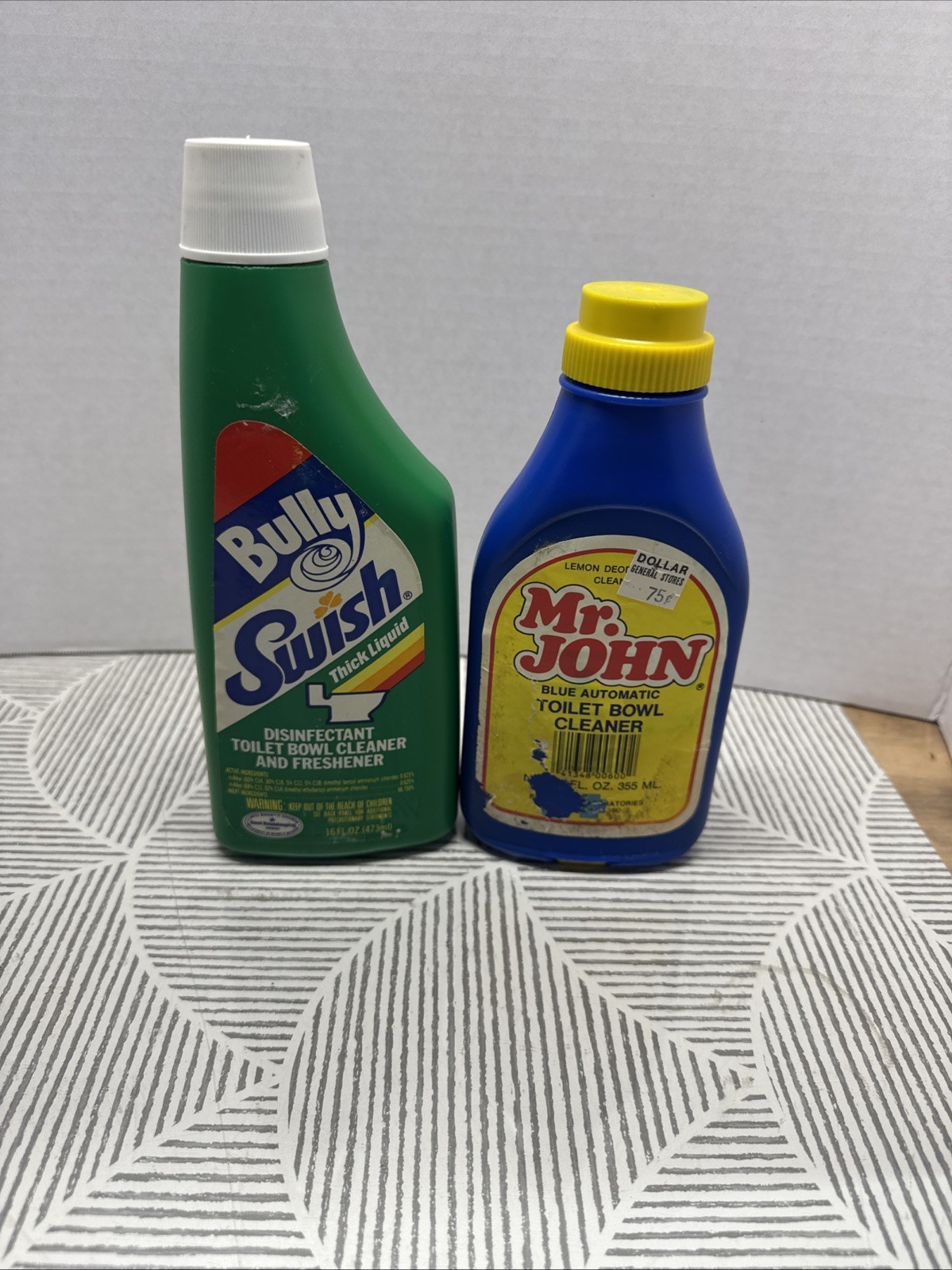 Bully Swish Toilet Bowl Cleaner 16 Oz & Mr John 12oz Movie Props Full Lot Of 2