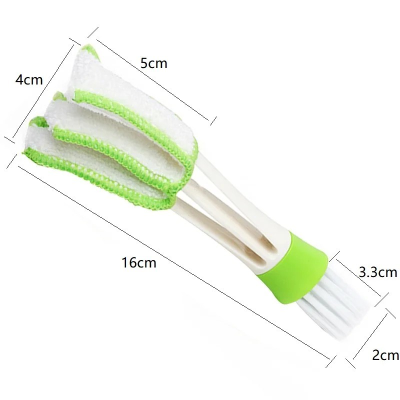Double Ended Car Vent Brush Microfiber Detailer Computer Keyboard Duster Cleaner