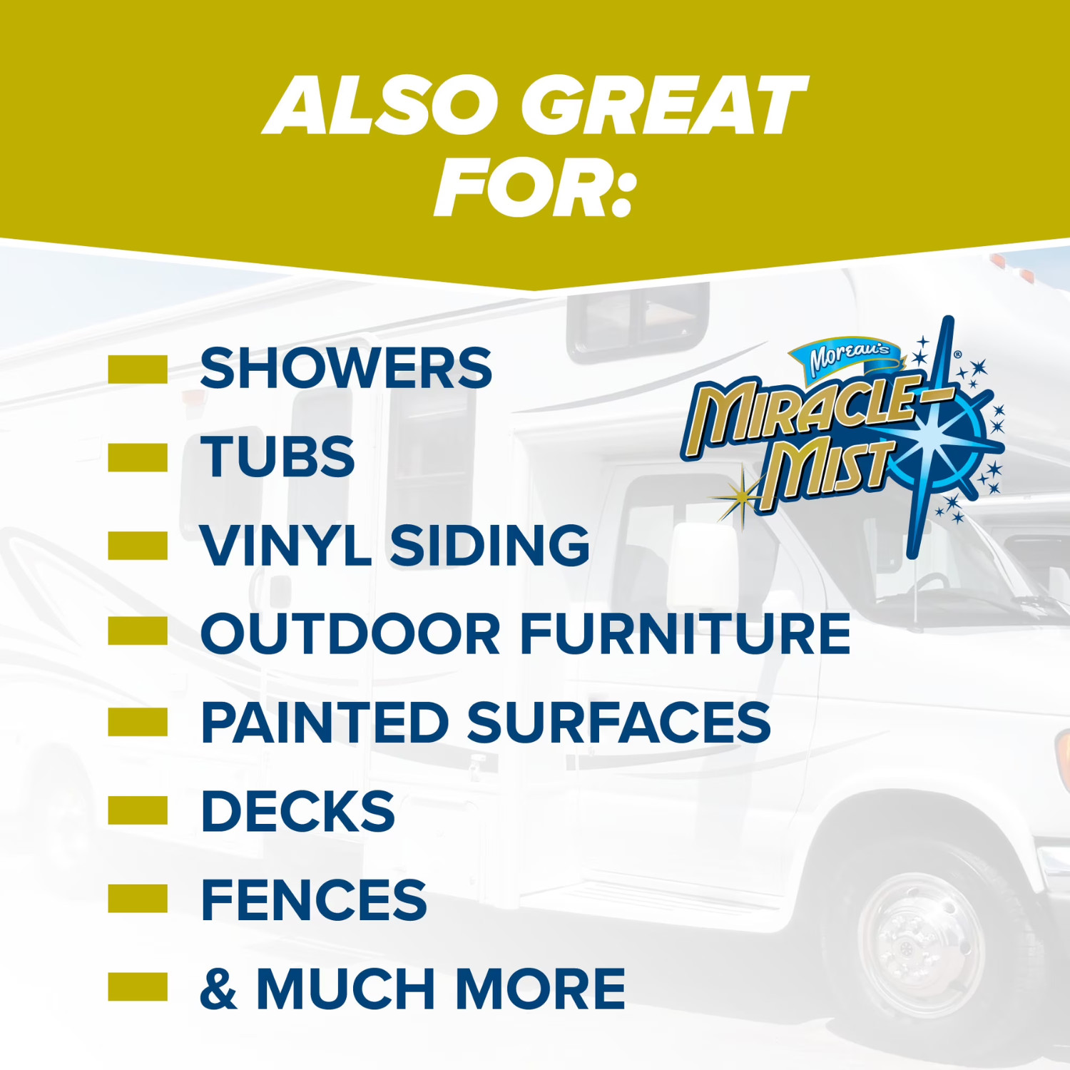 Miraclemist Instant, Mold & Mildew Spray Remover for RV & Boat’S Exterior, 32 oz