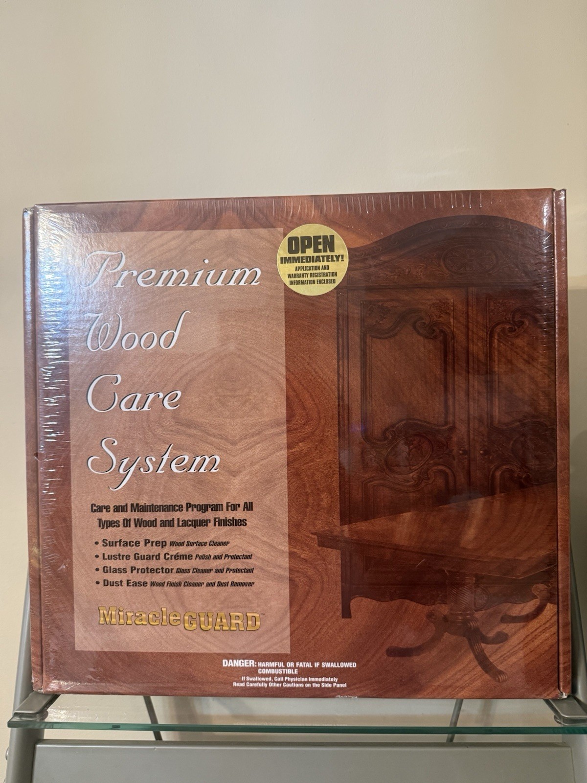 RHODES FURNITURE MIRACLE GUARD PREMIUM WOOD CARE SYSTEM KIT NEW SEALED BOX NEW .
