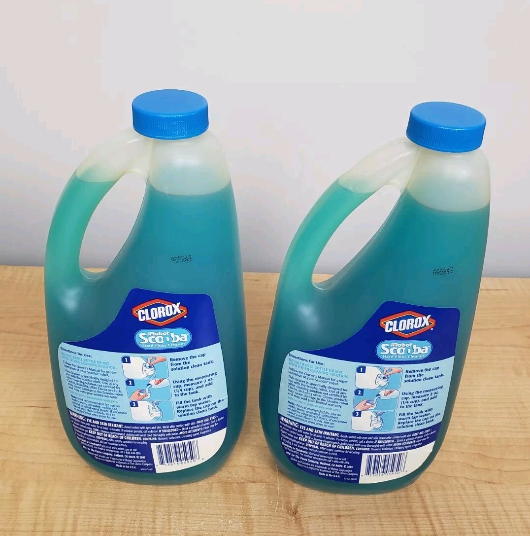 Lot of 2 Clorox iRobot Scooba Hard Floor Cleaner Solution 32 oz Bottles Sealed