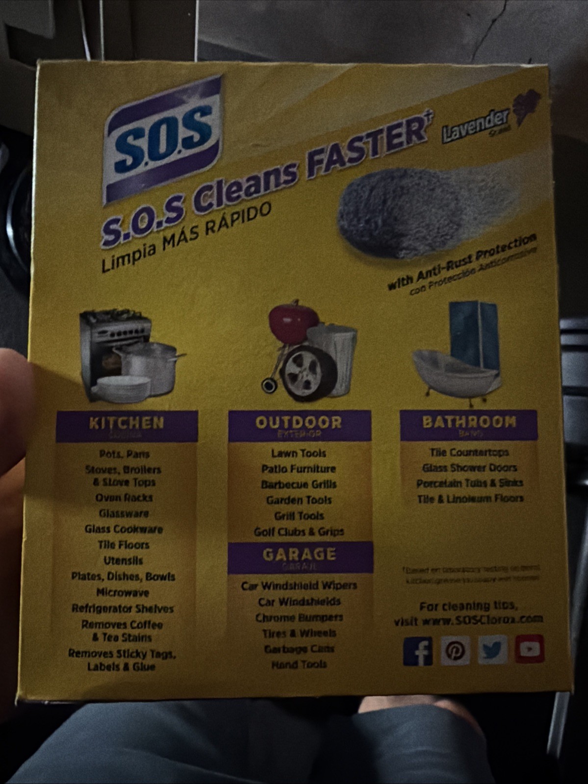 S.O.S Steel Wool Soap Pads Lavender – 10 ct