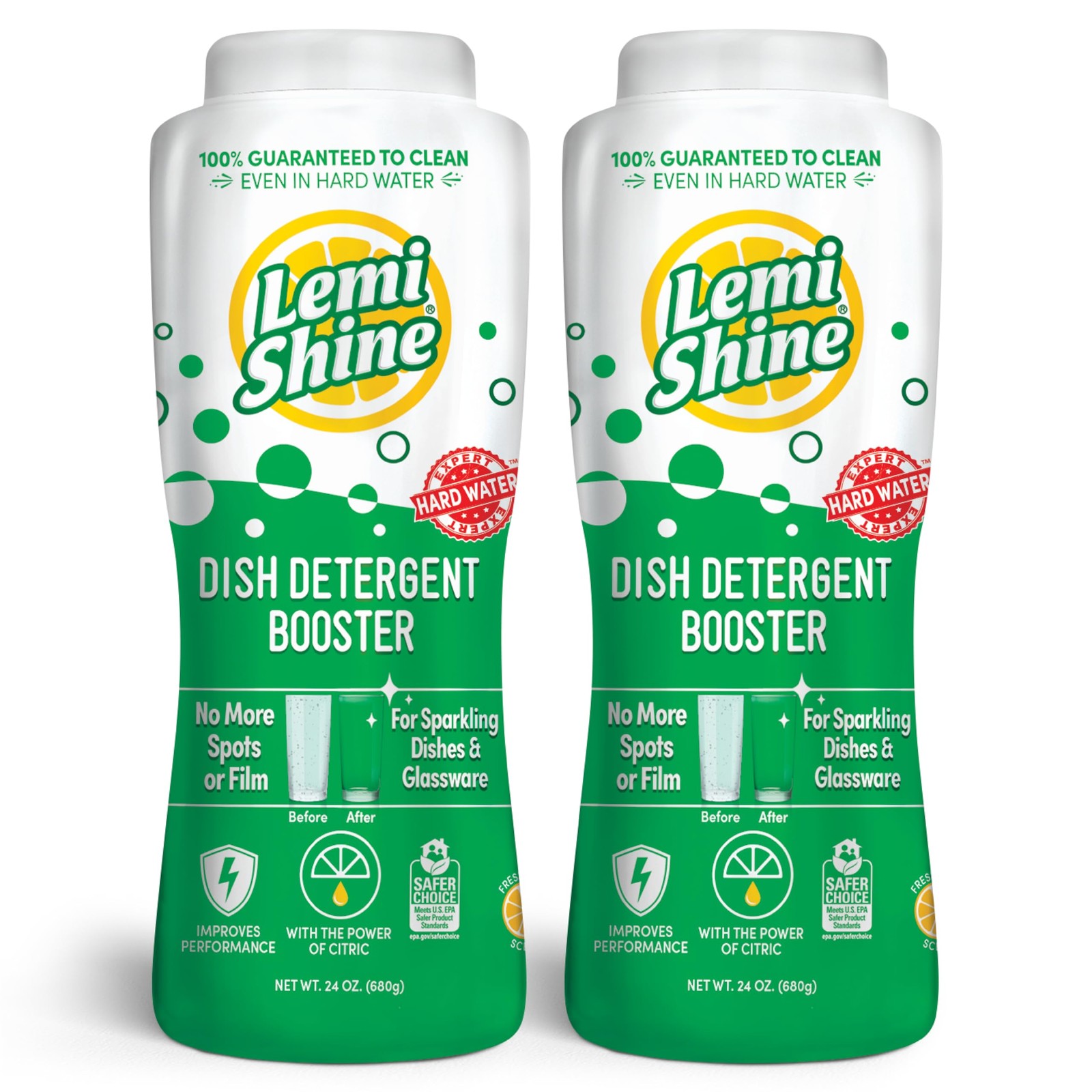Dish Detergent Booster Natural Hard Water Stain Remover Citric Acid 24 oz 2 Pack