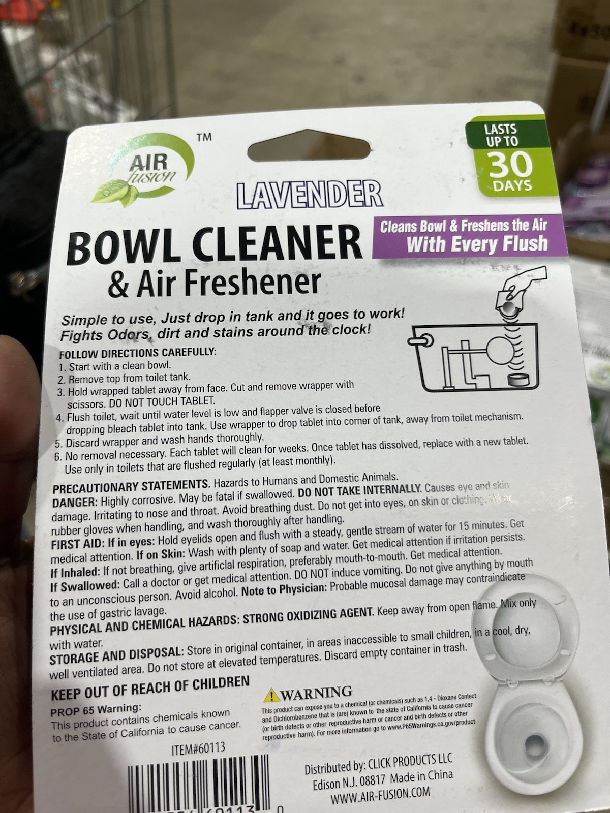 Air Fusion Bowl Cleaner & Air Freshener 4 Pack Lavender Pine Fights Odors Cleans