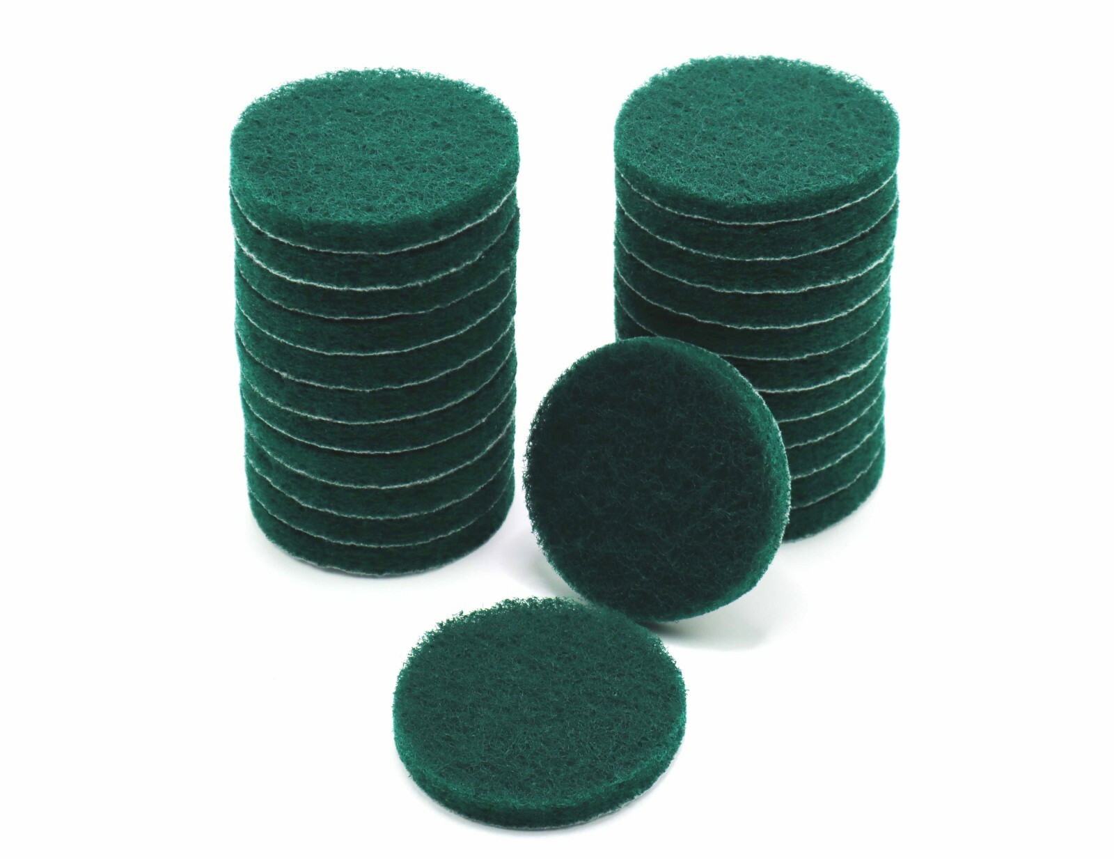24pc Green 4″ Round Replacement Scour Pads for Drill Brush Driver- Fee Shipping