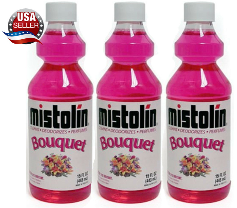 Mistolin 3 Pack General All Purpose Cleaning Solution Kit Bouquet Scent 15 fl oz