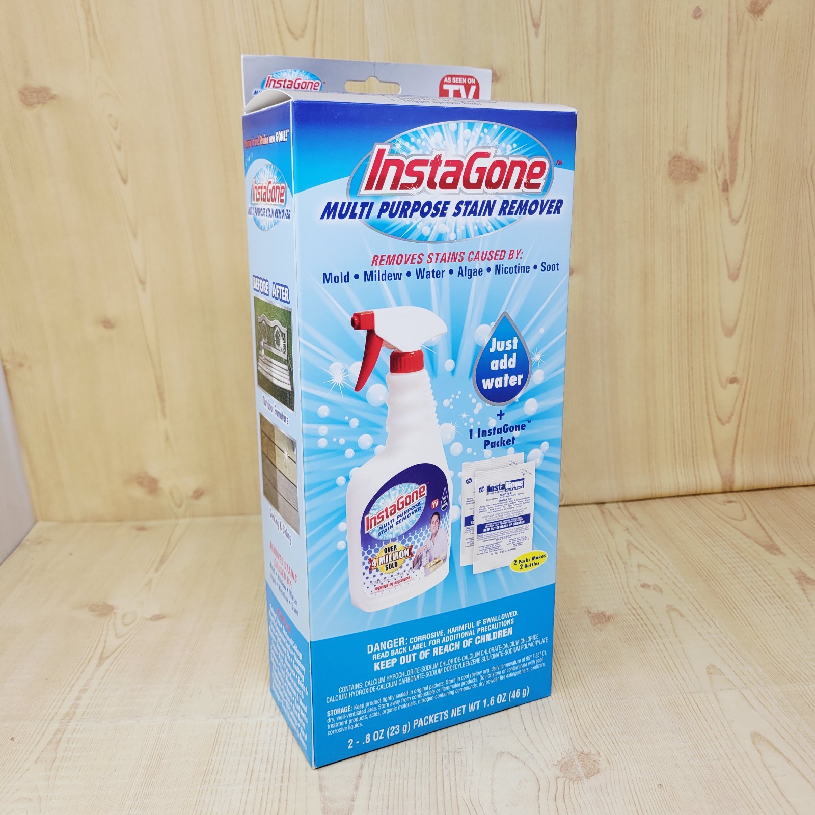 Instagone Stain Remover Multi-Purpose Stain Remover, 1 Bottle + 2 Packets