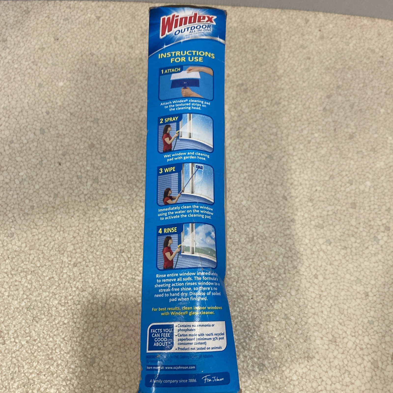 NEW Sealed Windex Outdoor All-In-One Glass & Window Cleaning Tool Starter Kit