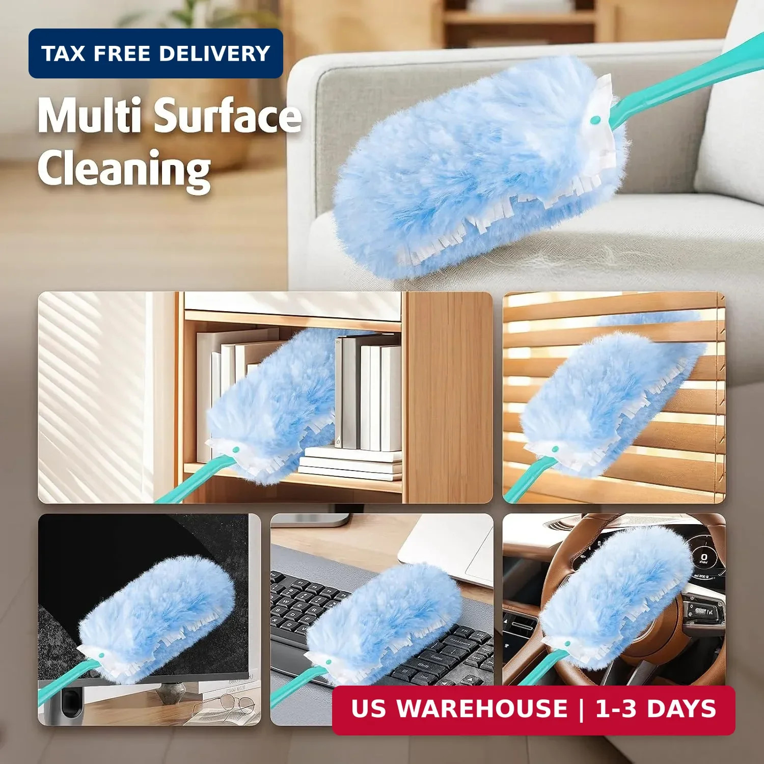 Duster Refill for Swiffer Duster, 30 Count Heavy Duty 2 Side 360° Duster Refills