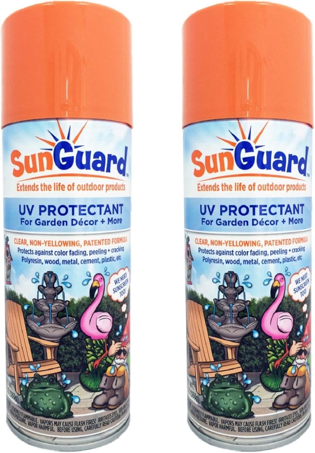 UV Protectant Spray for Outdoor Decor, Furniture & More 2-Pack Prevents Fadin…