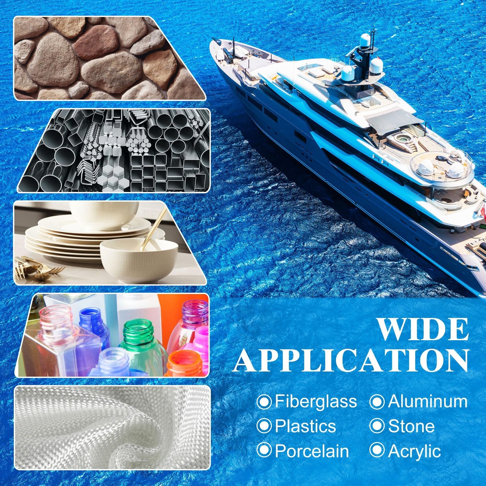 100ml White Gel Coat Repair Kit, Fiberglass, Boat, Yacht, Surfboard, Fix Holes