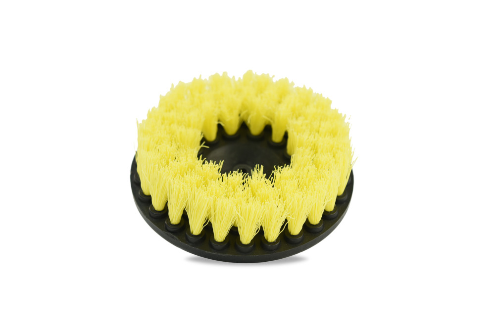 5 inch drill brush for Car Carpet wall and Tile cleaning MEDIUM DUTY(YELLOW)