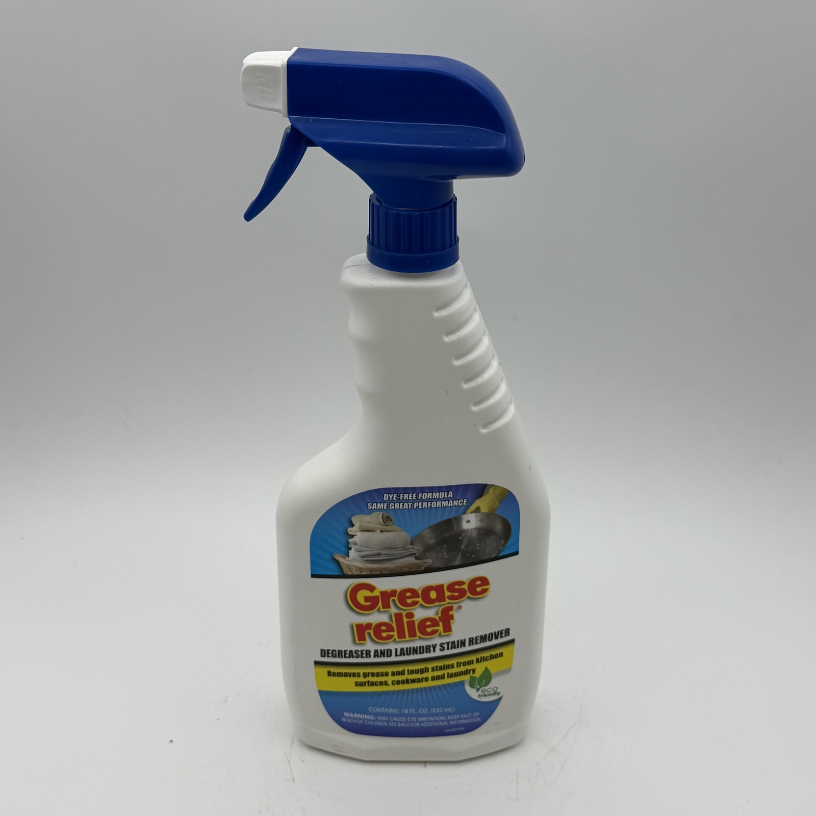 Grease Relief Degreaser & Laundry Stain Remover Spray 18 fl oz Dye-Free