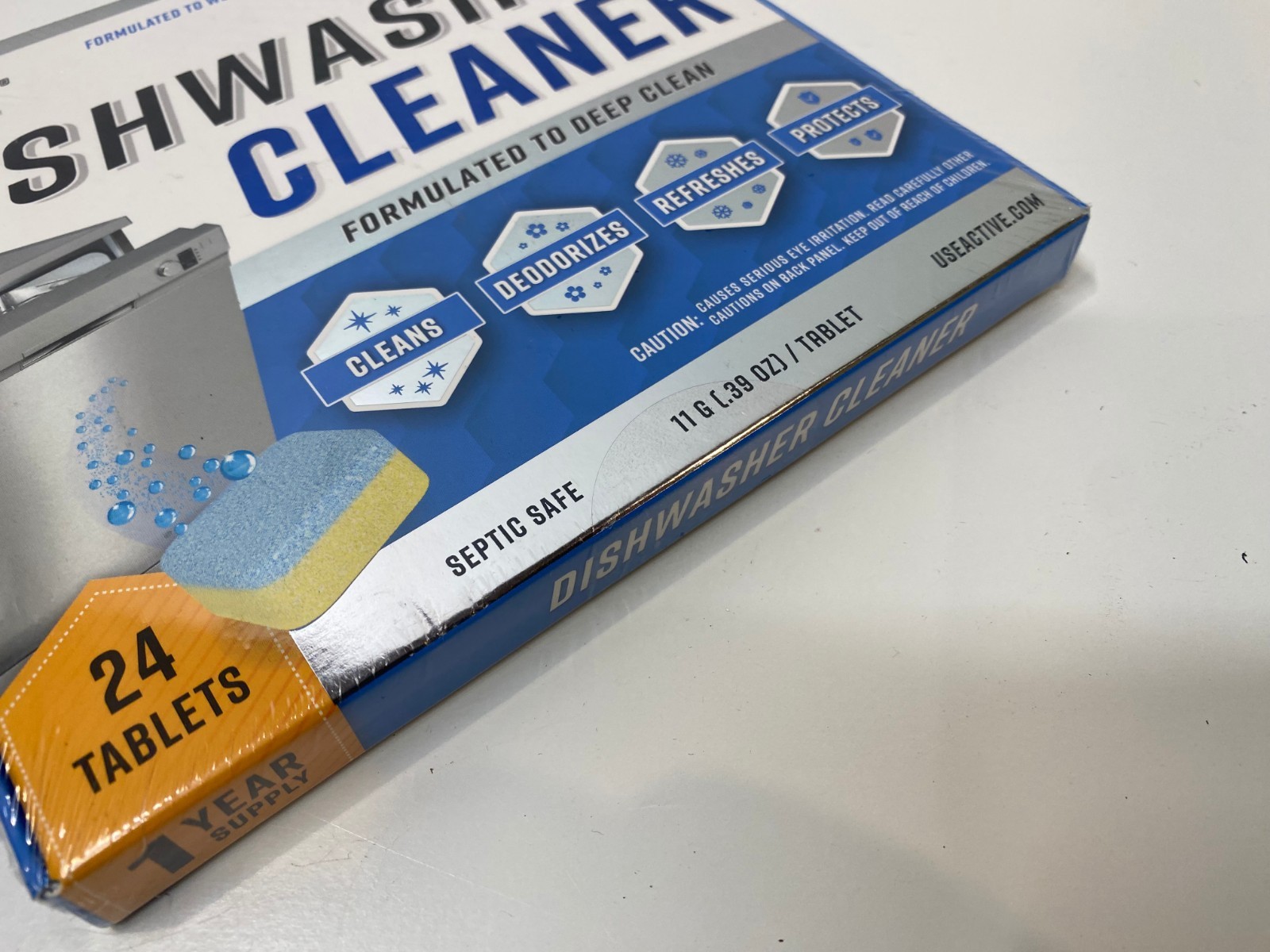 Active Dishwasher Cleaner and Deodorizer Tablets, Descaler 24 Count