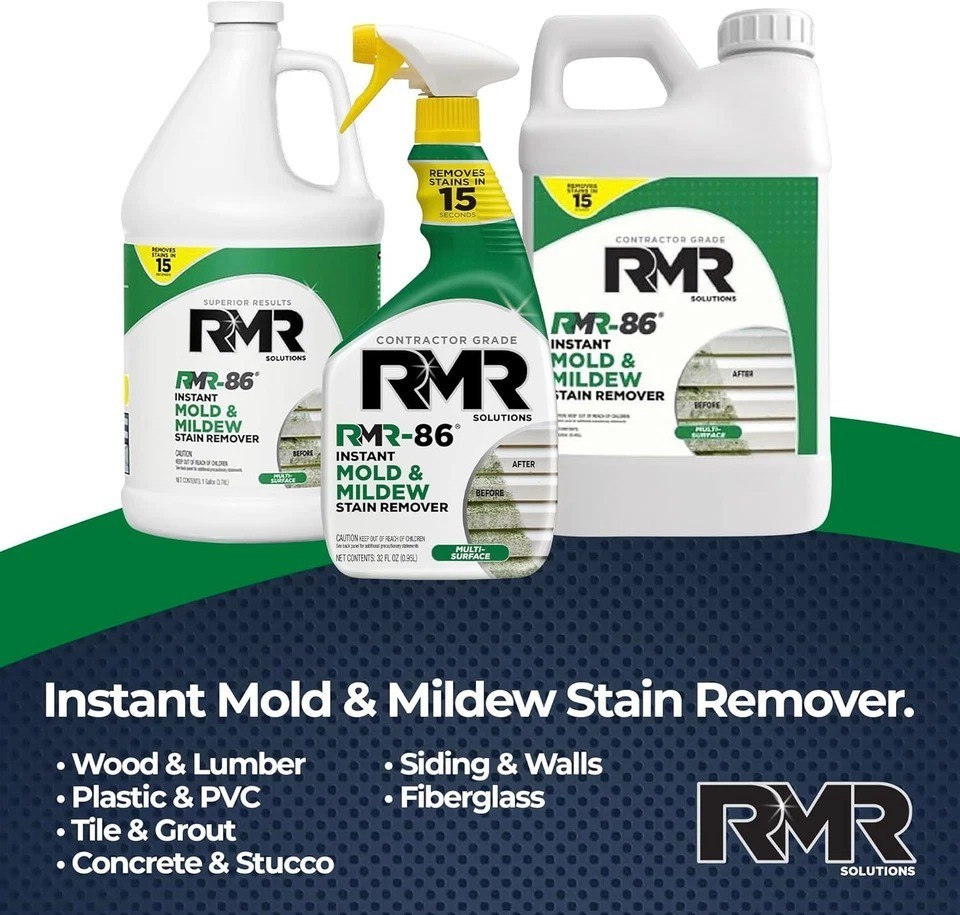 RMR-86 Mold Stain Remover Spray 128 Fl Oz Fast Acting No Scrubbing Needed
