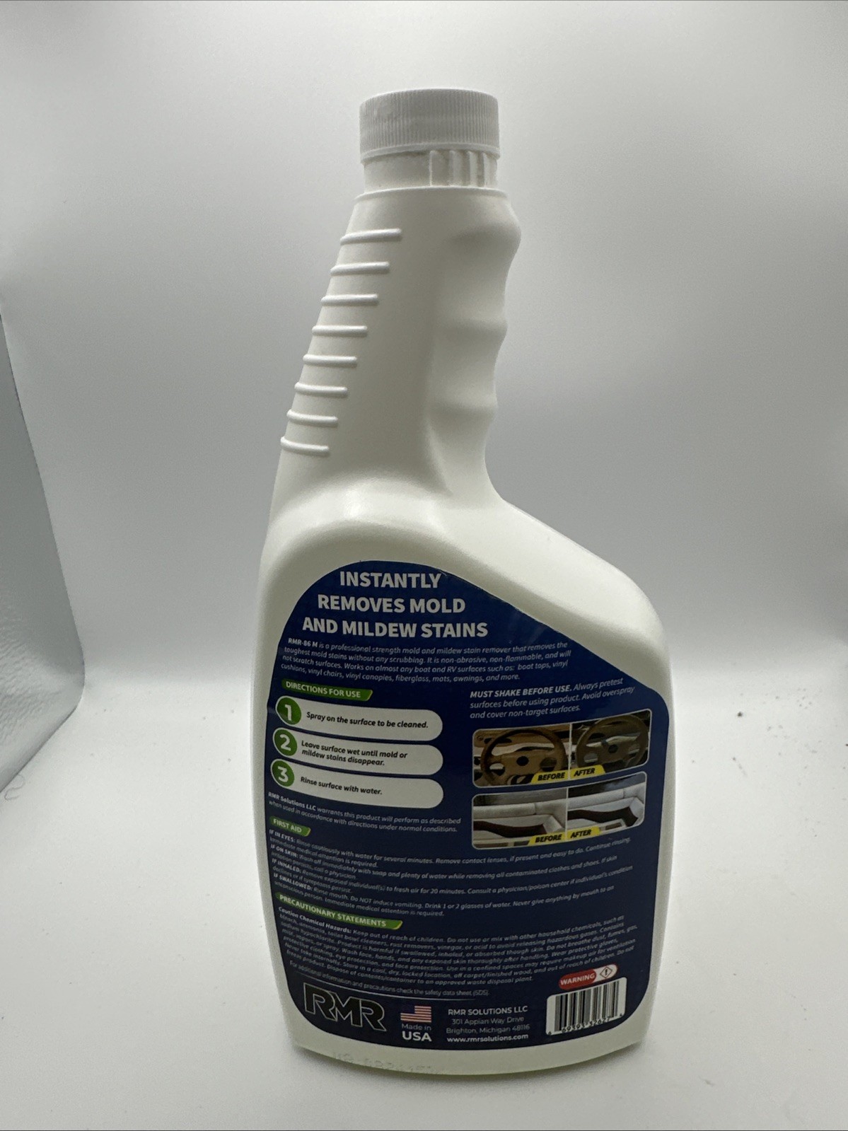RMR-86 Instant Mold and Mildew Stain Remover Spray – Scrub Free Formula, 32 Fl O