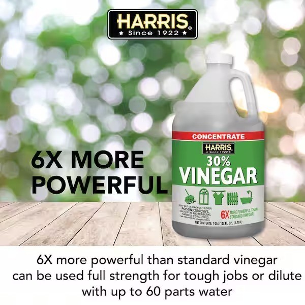 Harris 128 fl. oz. 30% Vinegar All Purpose Cleaner Concentrate, 6x More Powerul