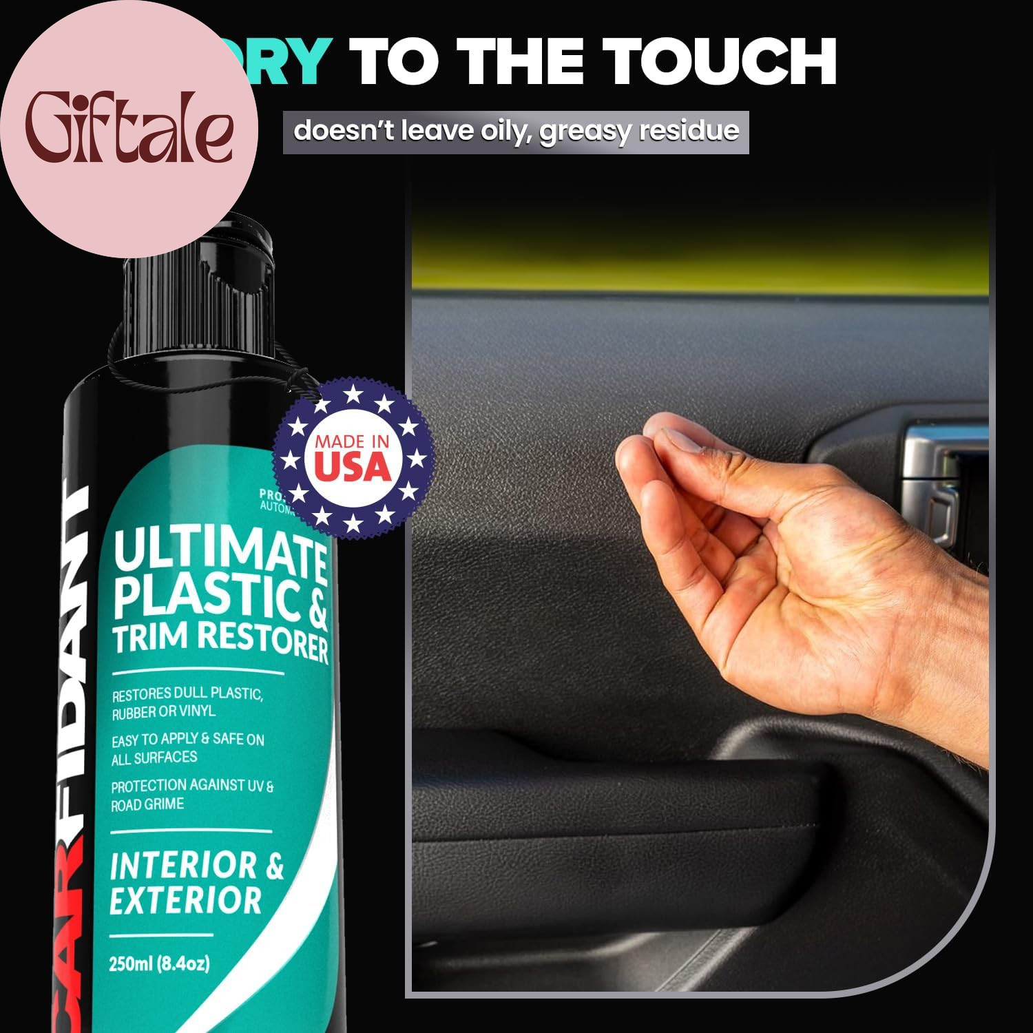 Plastic Restorer for Cars – Refreshes Faded Plastic, Vinyl & Rubber Trim with Po
