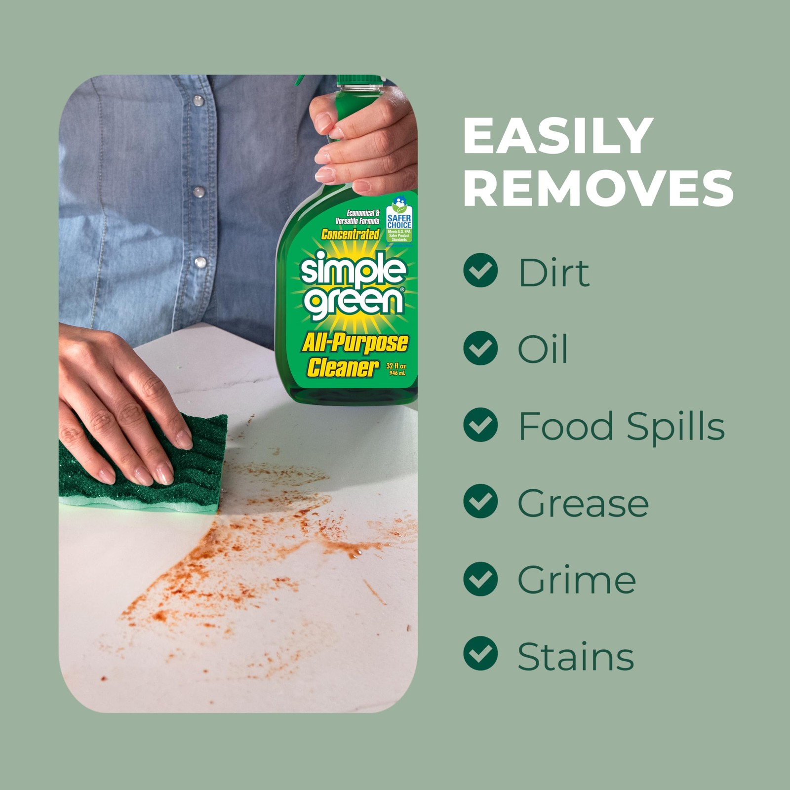 Simple Green AllPurpose Cleaner, 32 Fl Oz Pack of 3, Original