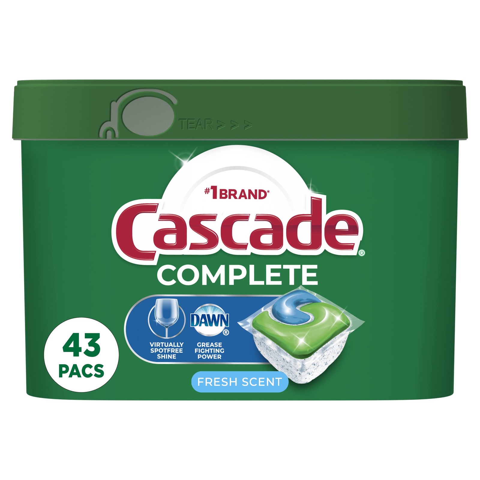 Complete Action Pacs Dishwasher Detergent Fresh 43 Count