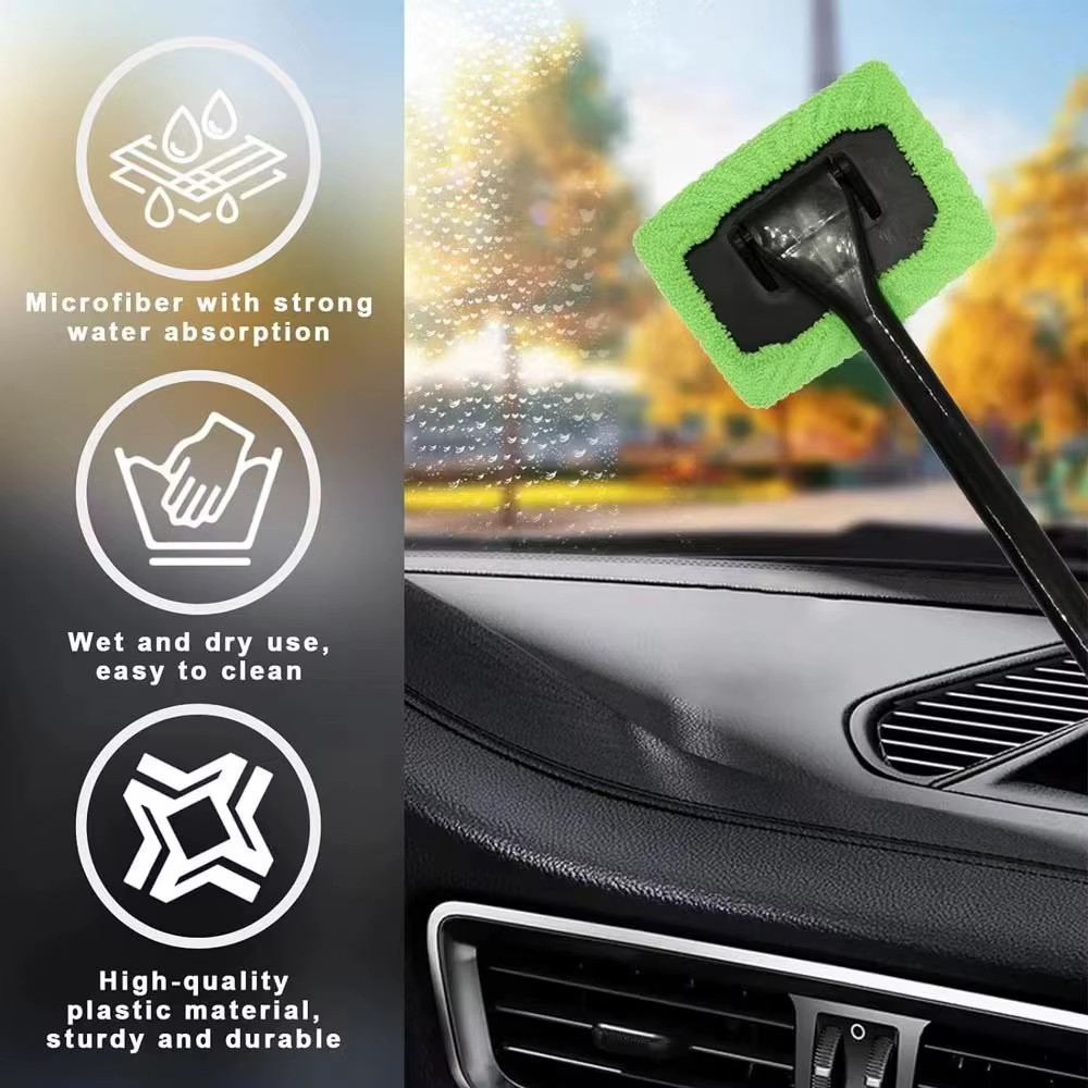 Car Window Cleaner Brush Kit Windshield Cleaning Wash Tool inside Interior Auto