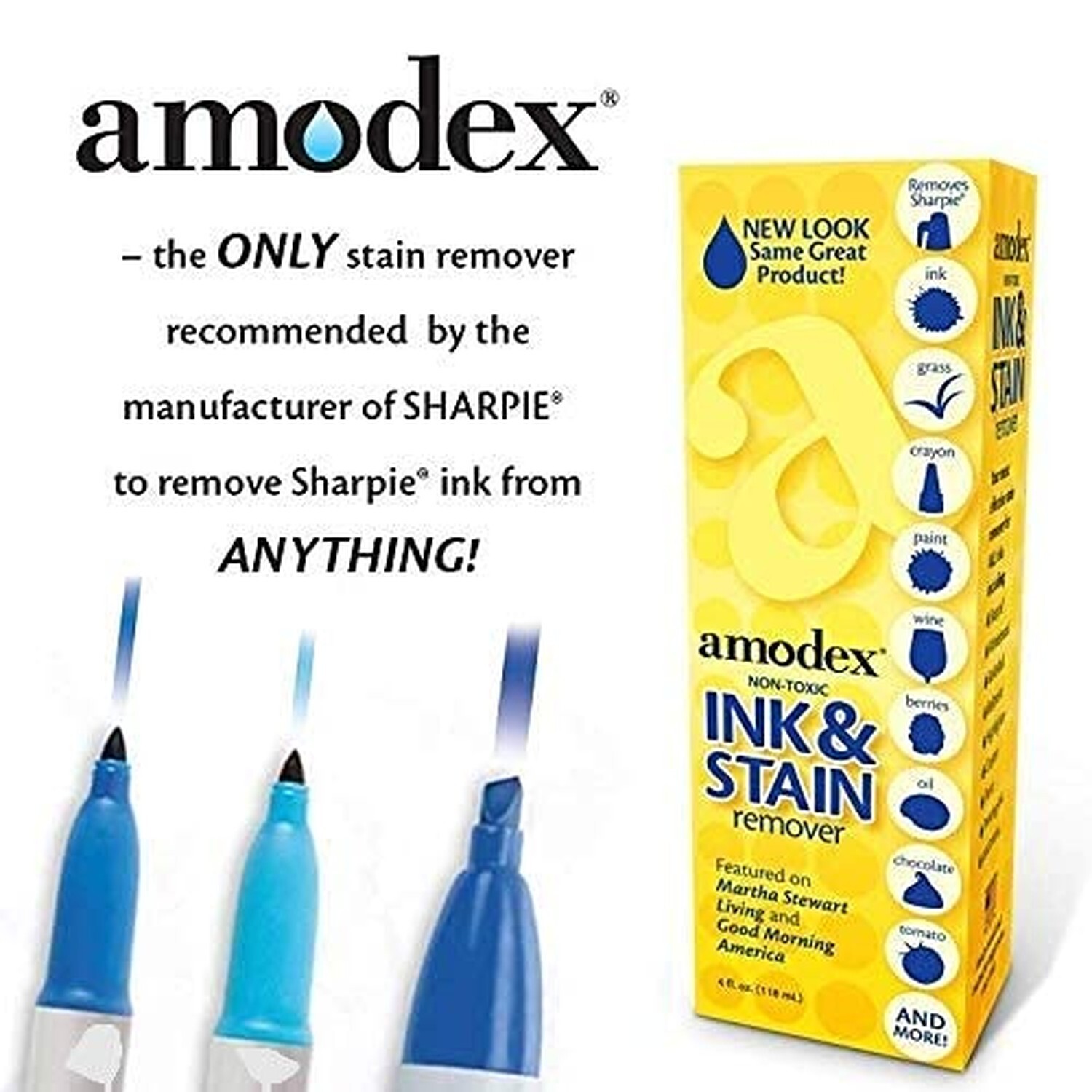 Amodex Ink & Stain Remover 1oz Bottle 1 Fl Oz (Pack of 1)