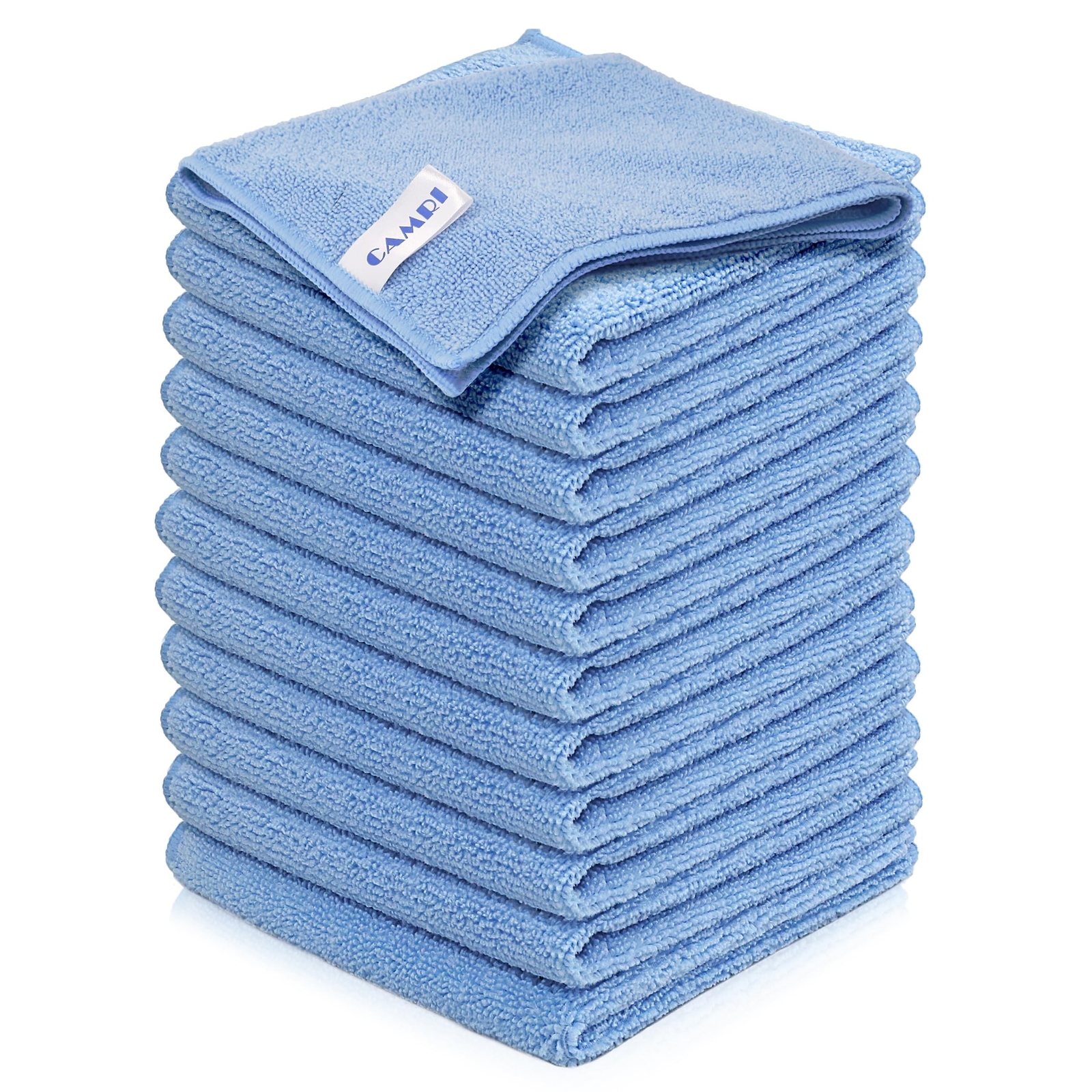 CAMRI Microfiber Towel Cleaning Cloth – Pack of 12, Size 12.6” x 12.