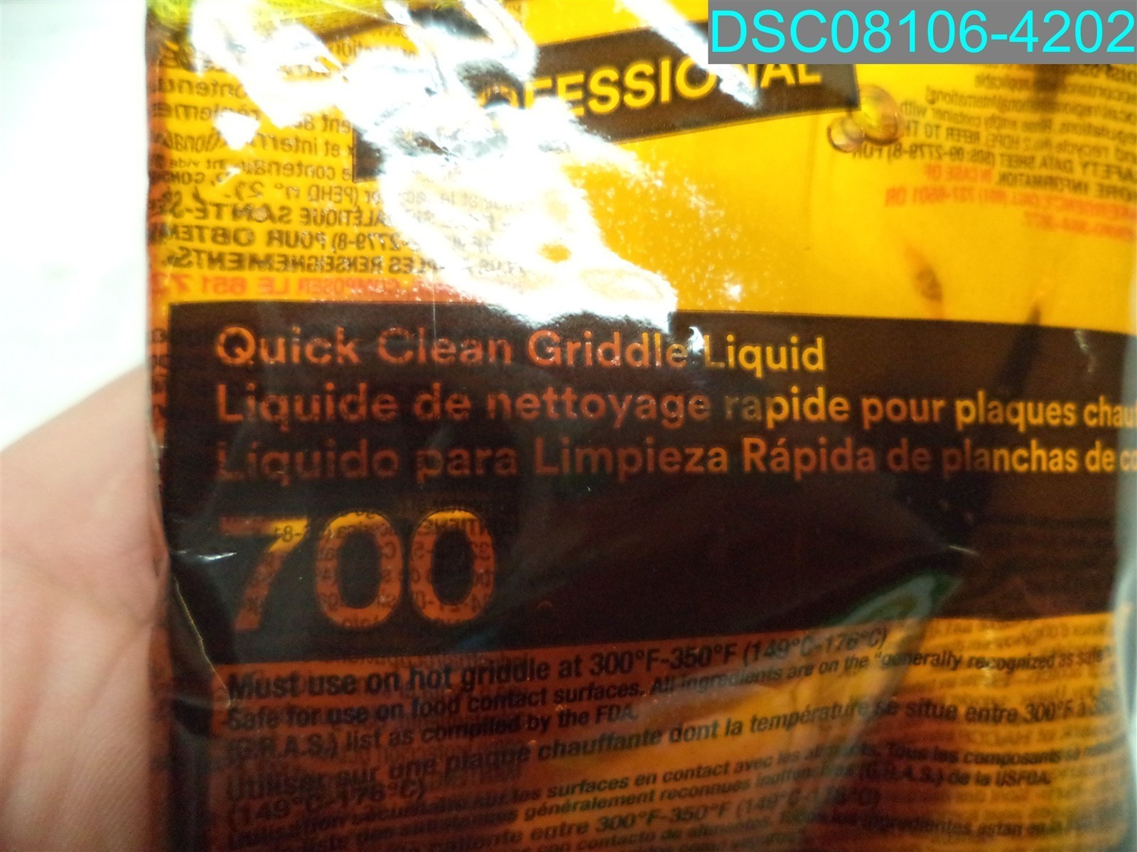 QTY=128 OZ(40 X 3.2 OZ): Scotch-Brite Quick Clean Griddle Liquid 700-40