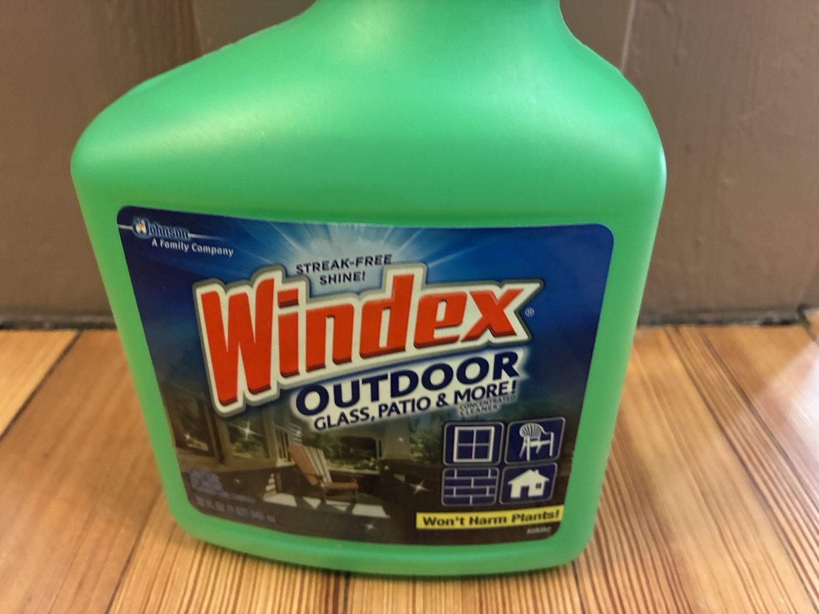 Windex Outdoor Glass Patio Cleaner 32oz-Old Green Bottle Discontinued 2013-READ