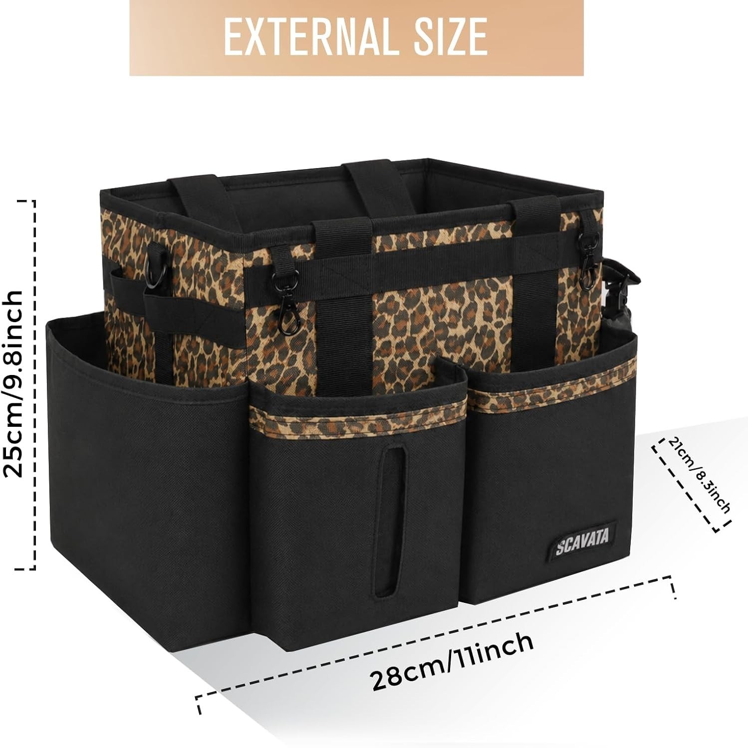 Leopard Compact Wearable Cleaning Caddy – Lightweight Organizer for Cleaners
