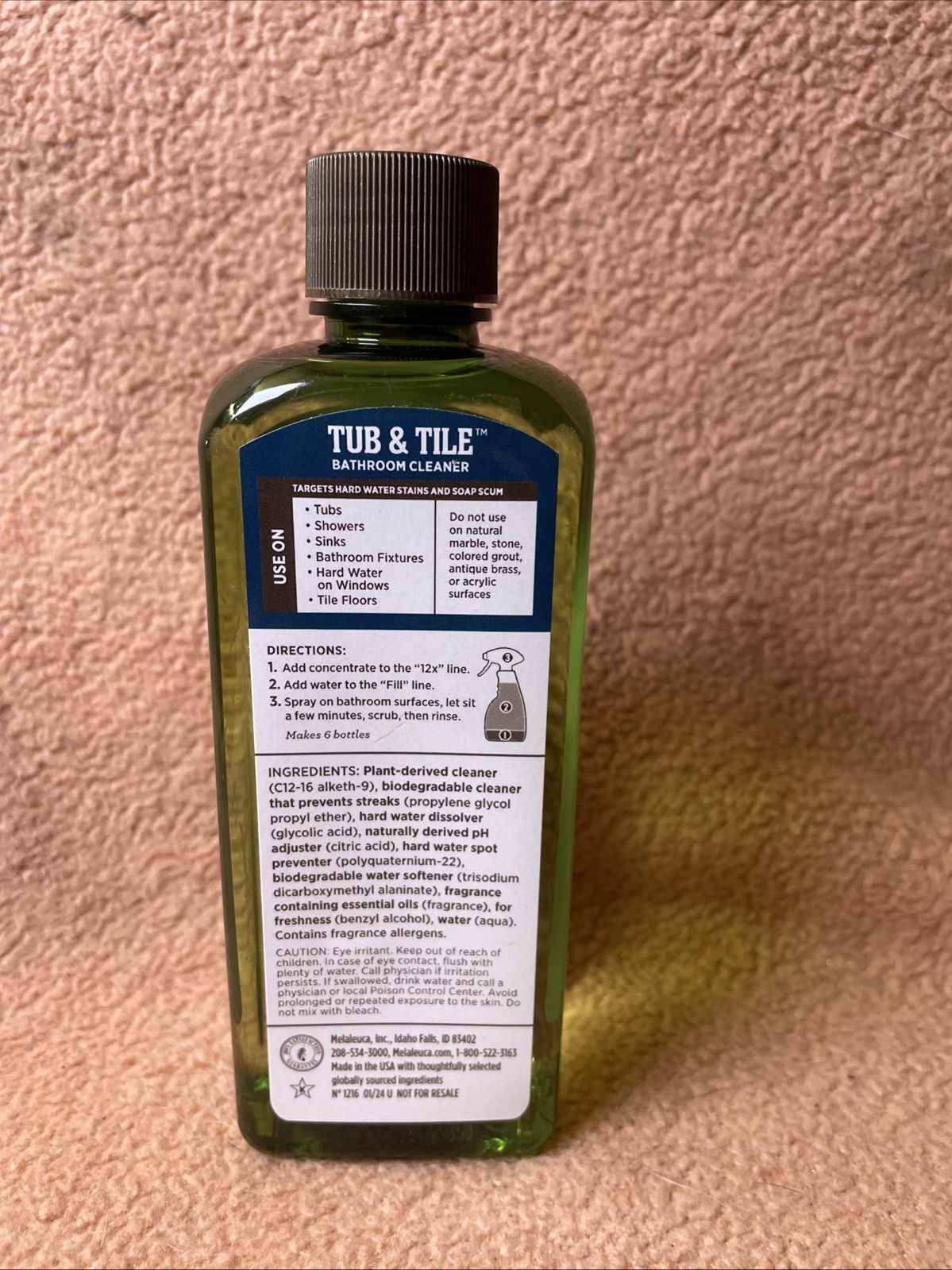 Melaleuca Ecosense TUB & TILE 12x Super Concentrated Bathroom Cleaner 8 oz new