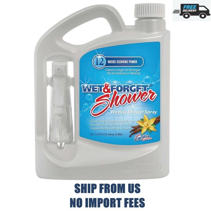 Wet & Forget Shower Cleaner Spray, Vanilla Scent, 64 oz