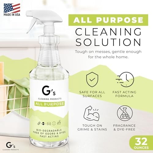 Biodegradable All-Purpose Cleaner Spray – 32 oz Non-Toxic Multi-Surface Cleaner