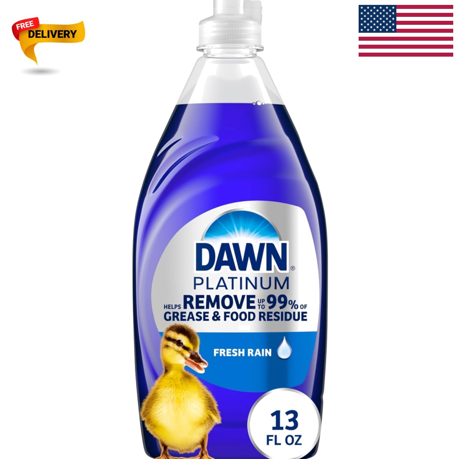 Effortless Cleaning with Dawn Platinum Dish Soap – Fresh Rain, 13 oz Refill Size