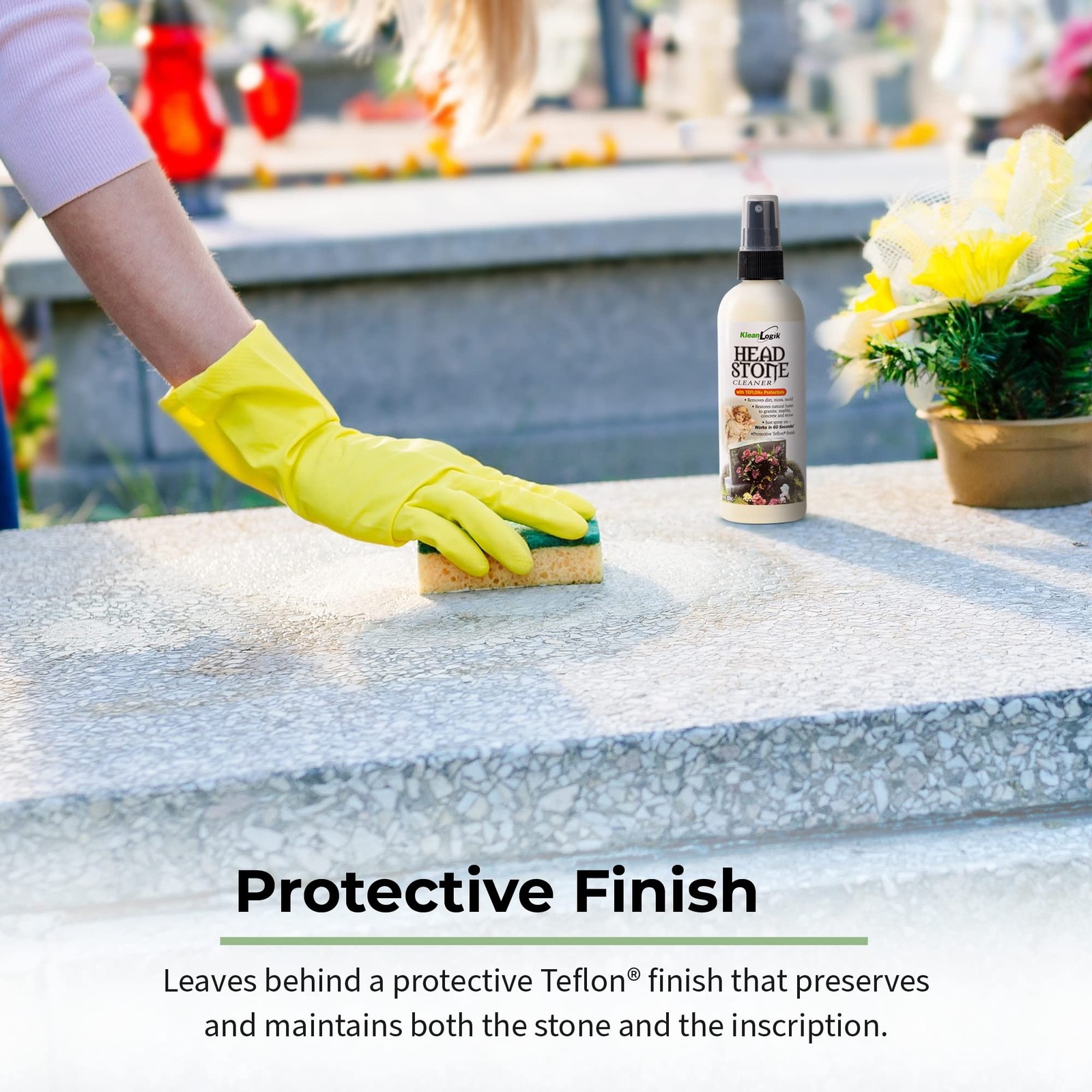 Headstone Cleaner For Graves & Memorials, Tombstone Cleaner Solution Removes …