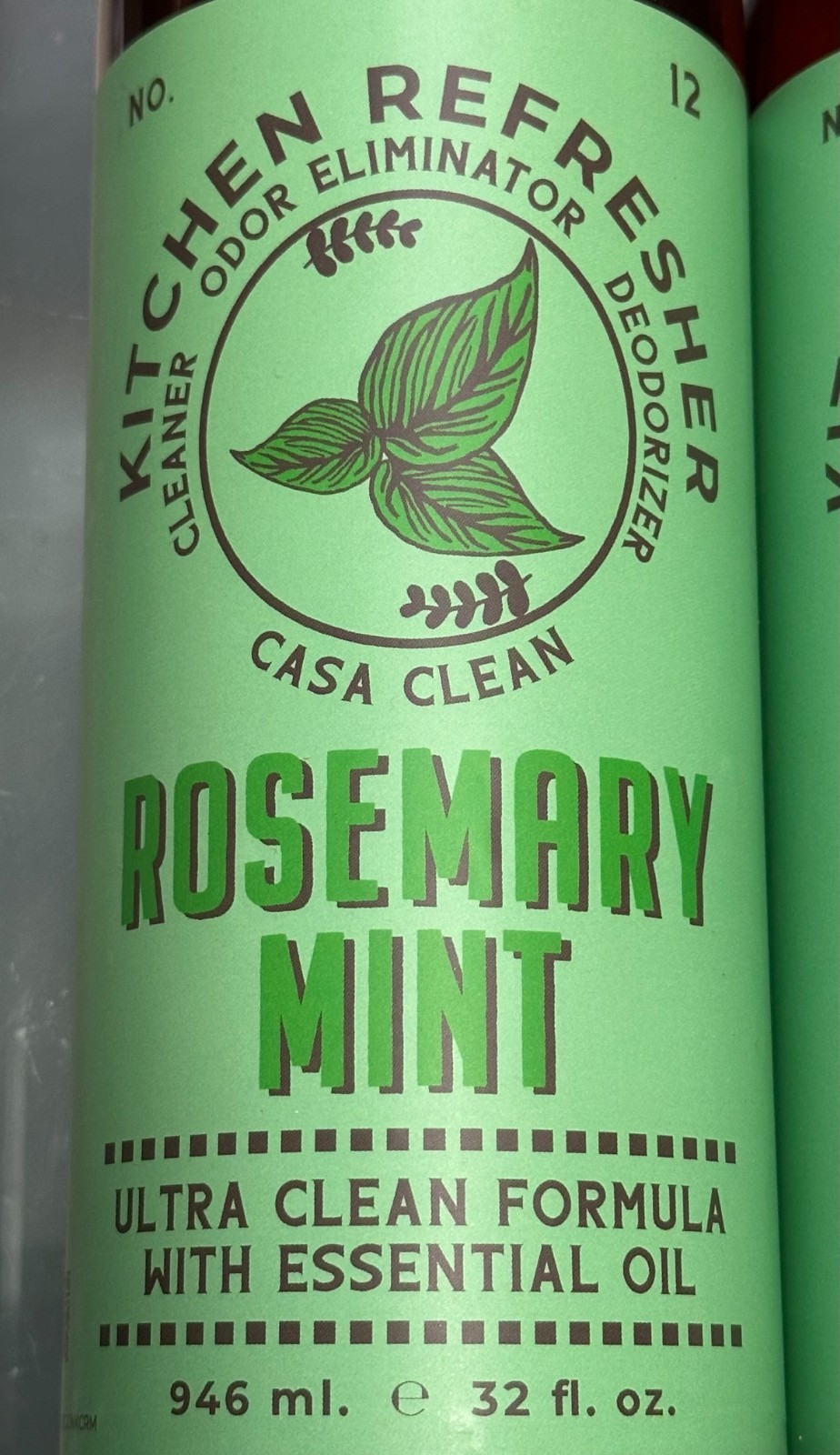 (2-Pk) KITCHEN REFRESHER Ultra Cleaner Odor Eliminator Deodorizer ROSEMARY MINT