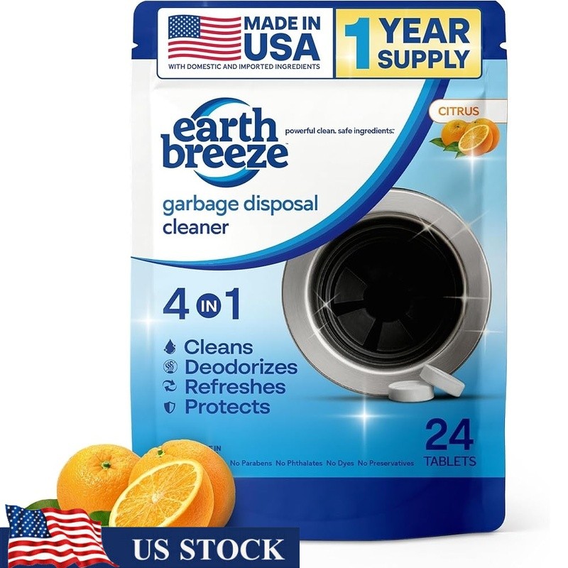 4-in-1 Garbage Disposal Cleaner Odor Neutralizer Citrus Scent USA Made Easy Use