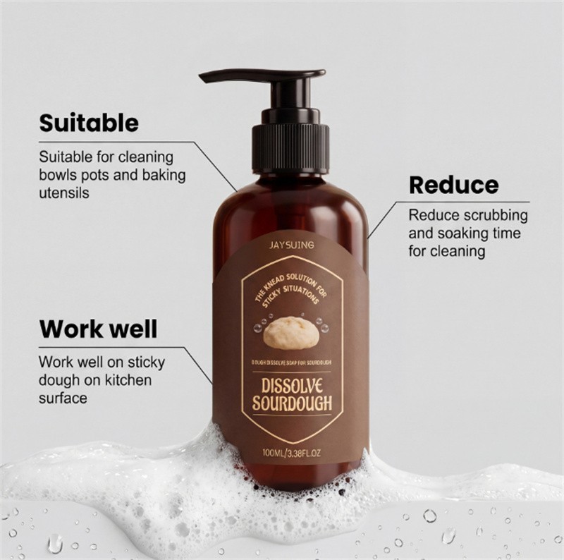 Dough Cleaner Soap for Sourdough,Enzyme Powered Dissolve Cleaning for Kitchen